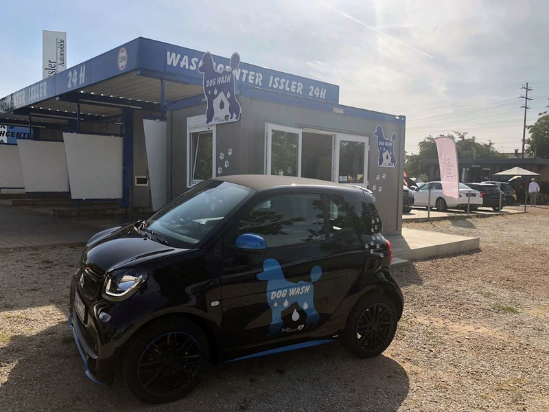 Dogwash-Station auf dem Gelände